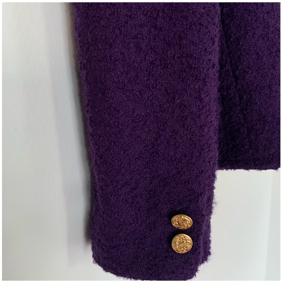 BROOKS BROTHERS Tweed Boucle Blazer Jacket Purple - Picture 5 of 7